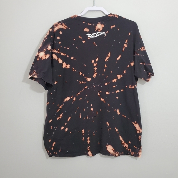 Custom Upcycled Tie Dyed Hot Wheels Tee - Picture 2 of 3